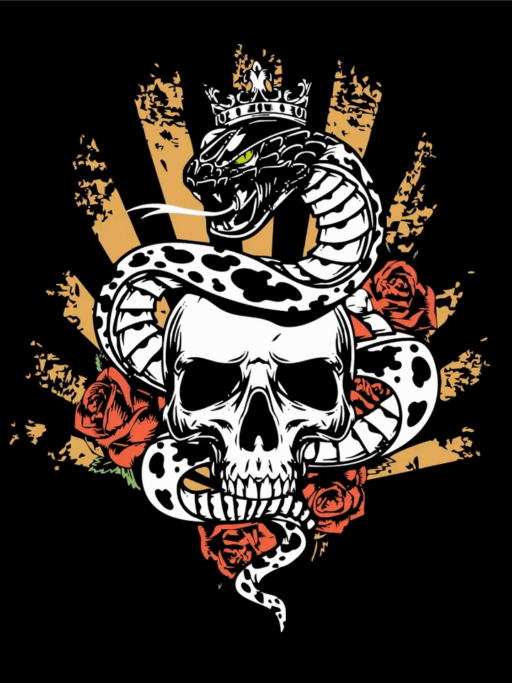 SKITT Freestyle koloběžka Venom Gold detail grafiky desky animace